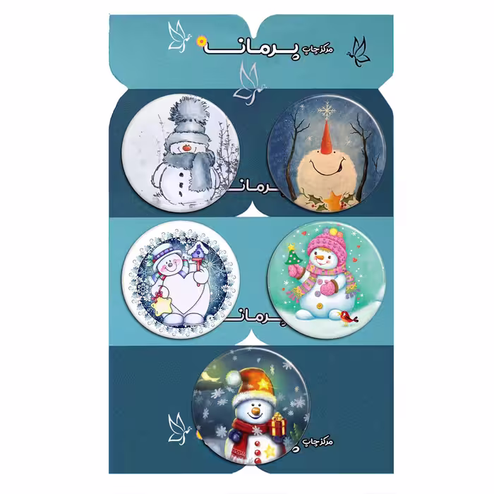 پیکسل پرمانه طرح snowman کد pmg5.9043 مجموعه 5 عددی