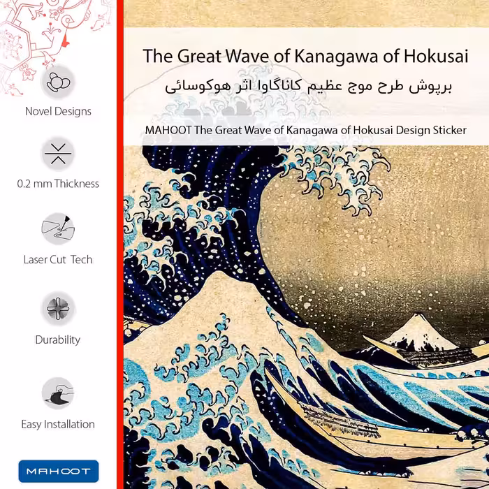 برچسب پوششی ماهوت مدل The Great Wave off Kanagawa of Hokusai-FullSkin مناسب برای گوشی موبایل سامسونگ Galaxy M02