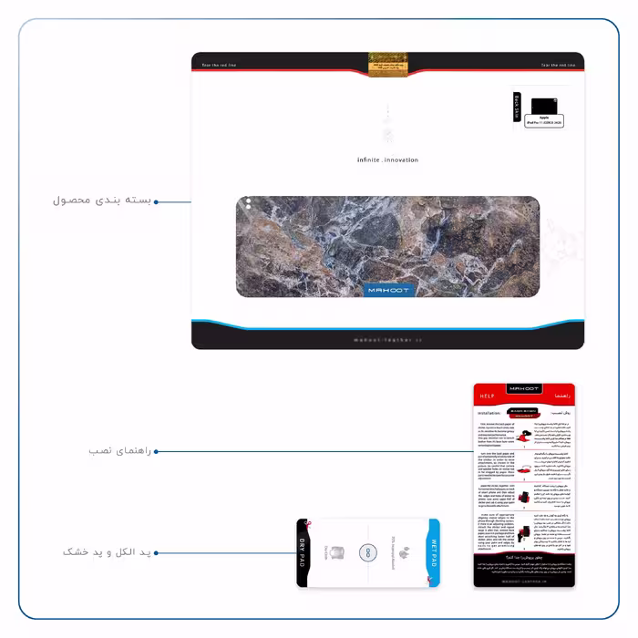 برچسب پوششی ماهوت مدل Earth-White-Marble مناسب برای تبلت اپل iPad Pro 11 (GEN 2) 2020 A2228