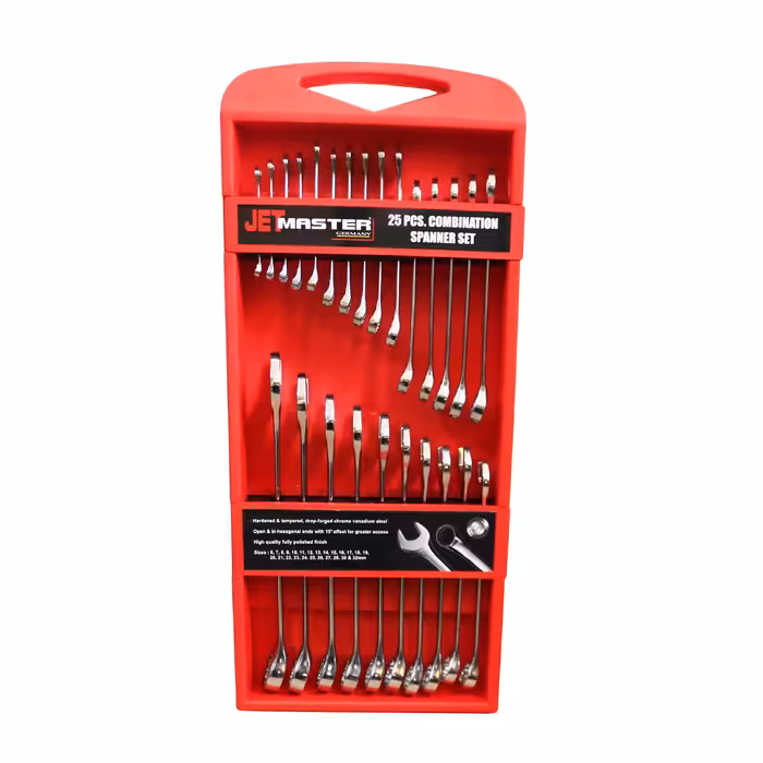 آچار یکسر تخت و یکسر رینگی جت مستر مدل YP-6-32MM  مجموعه 25 عددی