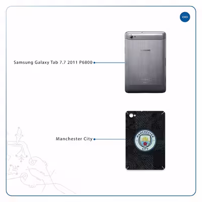 برچسب پوششی ماهوت مدل Manchester-City مناسب برای تبلت سامسونگ Galaxy Tab 7.7 2011 P6800
