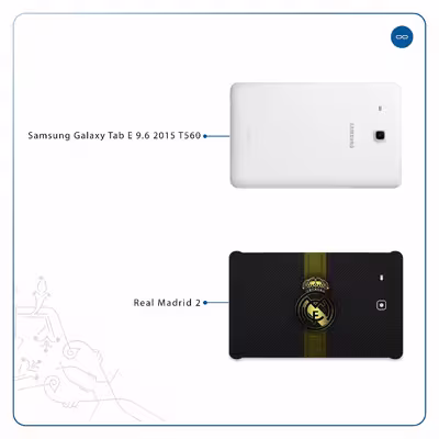 برچسب پوششی ماهوت مدل Real-Madrid-2 مناسب برای تبلت سامسونگ Galaxy Tab E 9.6 2015 T560