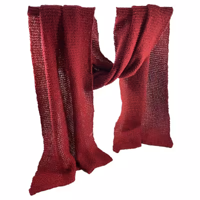 شال گردن بافتنی تارتن مدل 25026 رنگ قرمز