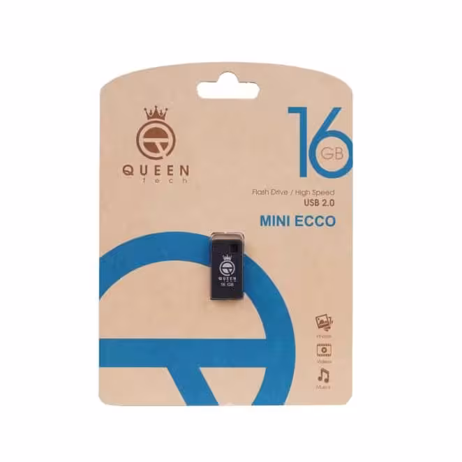 فلش  queen tech mini ecco 16 gb