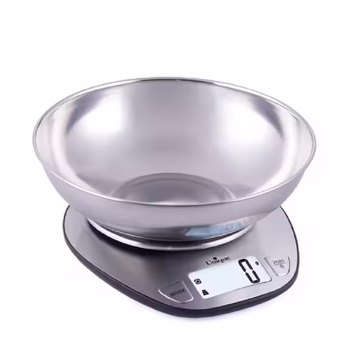 ترازوی آشپزخانه 5 کیلویی کاسه دار استیل یونیک مدل UN6520