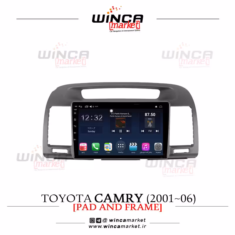 مانیتور اندروید تویوتا کمری 2001-06 برند وینکا WINCA سری H