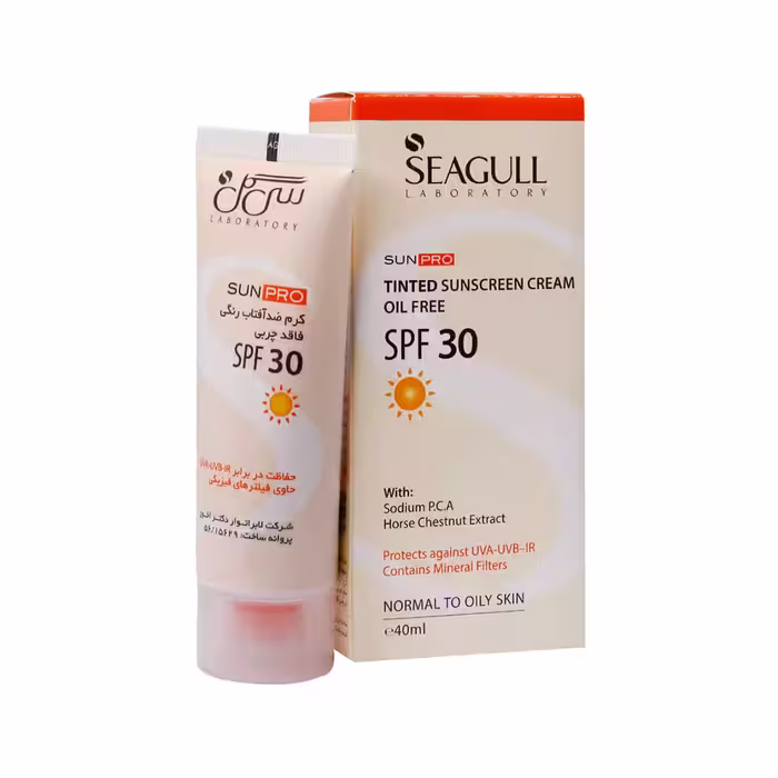 کرم ضد آفتاب رنگی فاقد چربی SPF30 مناسب پوست های چرب و معمولی حجم 40 میلی لیتر سی گل