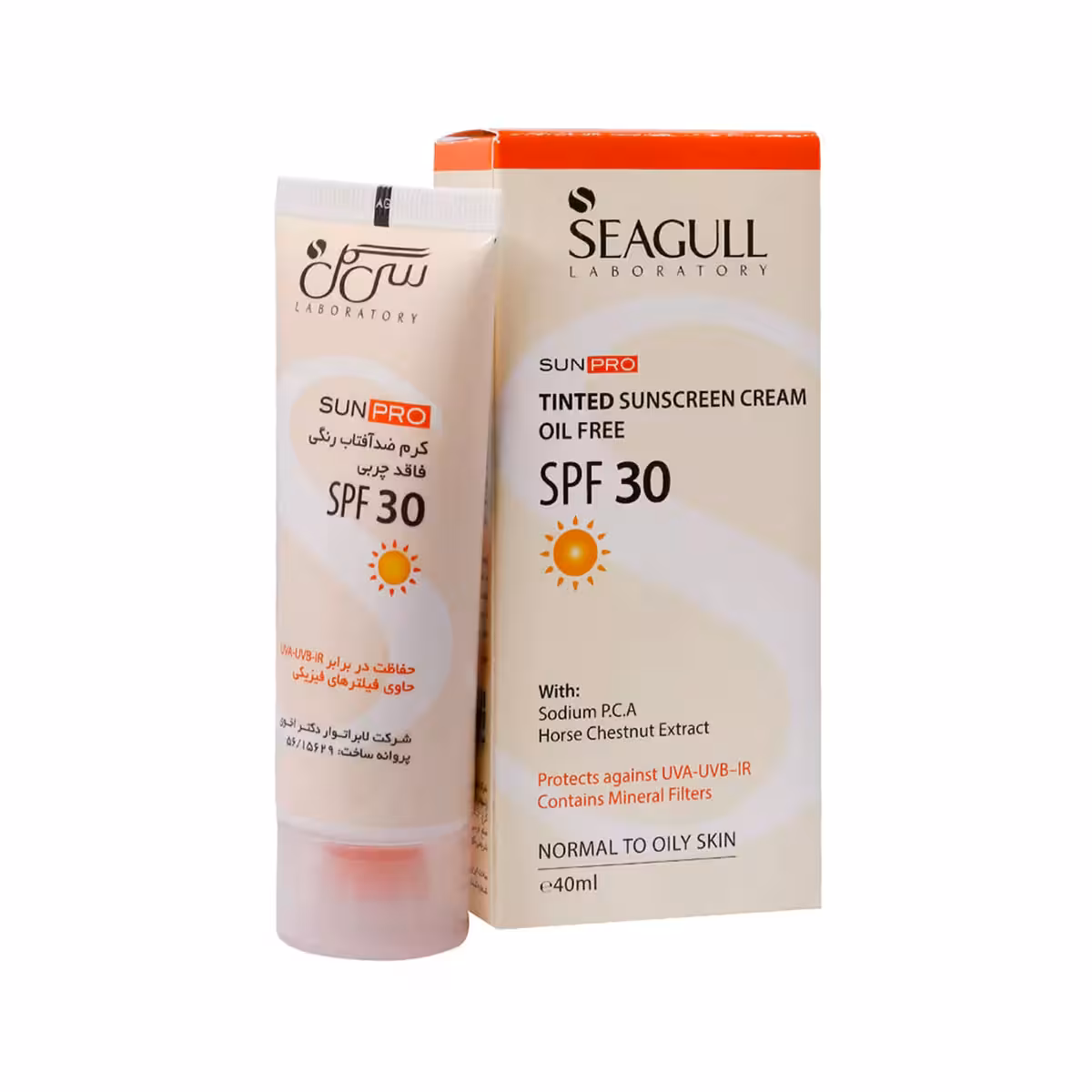کرم ضد آفتاب رنگی فاقد چربی SPF30 مناسب پوست های چرب و معمولی حجم 40 میلی لیتر سی گل