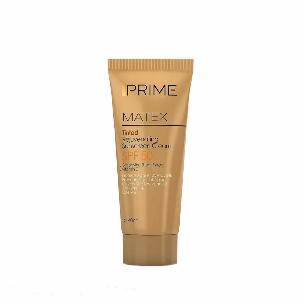 کرم ضدآفتاب جوانکننده رنگی SPF 50 پریم_حجم 40 میلی لیتر