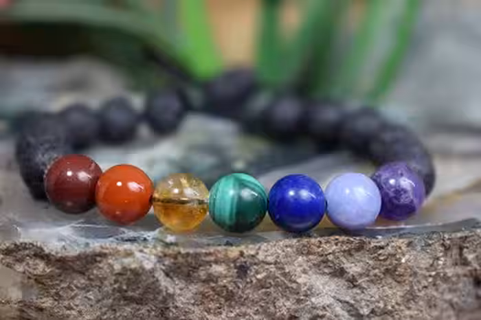 دستبند هفت چاکرا و لاوا سایز 8