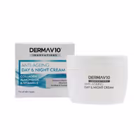 کرم روز شب درماویتن Derma V10 حاوی کلاژن مناسب انواع پوست ها 50 میل