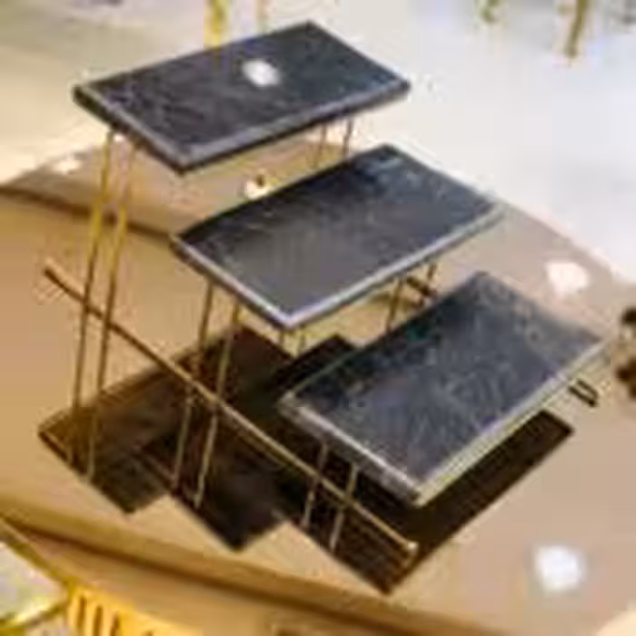 STONE  استون سنگی  استند رولت 3 طبقه پله ای  8865