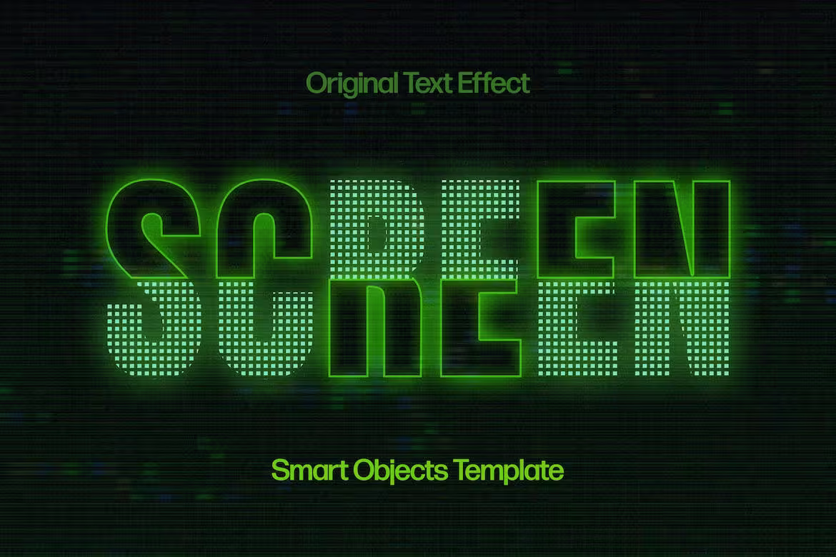 دانلود افکت ماتریکس برای فتوشاپ صفحه نمایش پیکسل