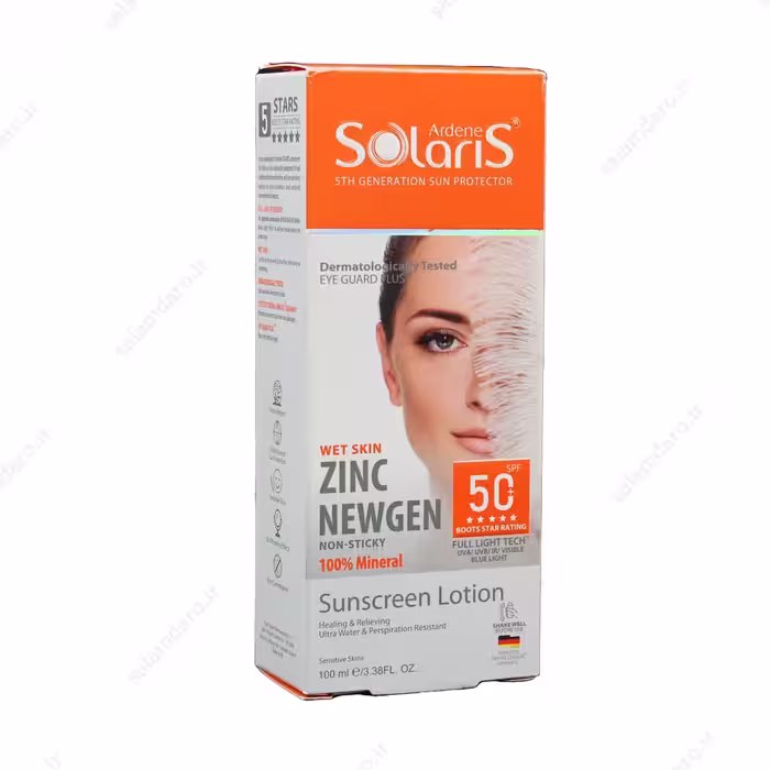 لوسیون ضدآفتاب فیزیکال زینک نیوژن سولاریس آردن spf50 (100 میل)