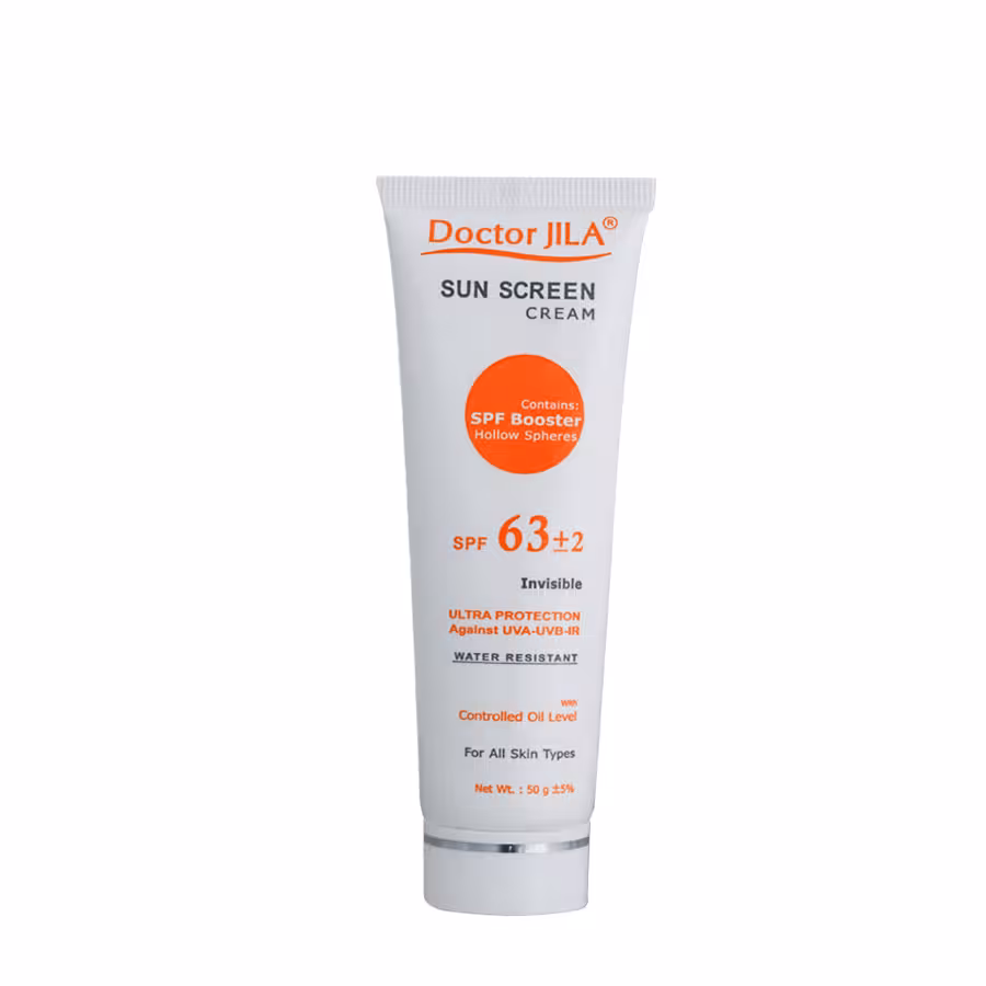 کرم ضد آفتاب فاقد چربی SPF63 دکتر ژیلا مناسب انواع پوست 50 میلی لیتر