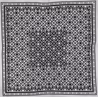 باندانا مربعی سیاه و طوسی