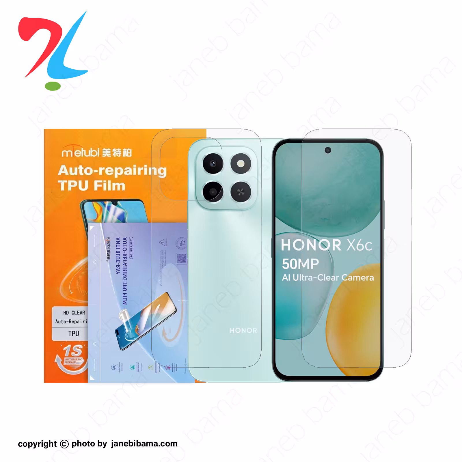 گلس honor x6c نانو هیدروژل شفاف میتوبل-جلو