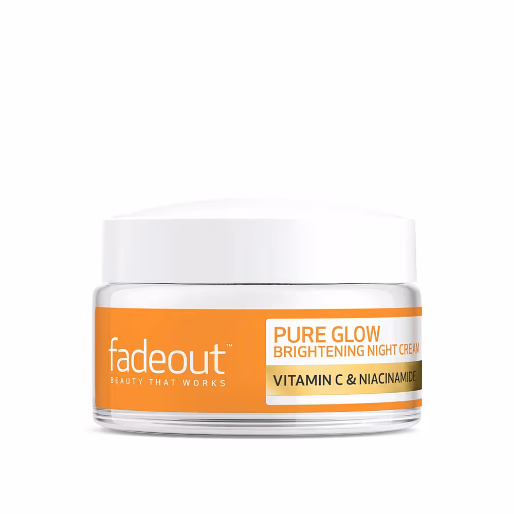 کرم شب روشن کننده ویتامین سی فیداوت Fadeout Pure Glow Whitening Night Cream