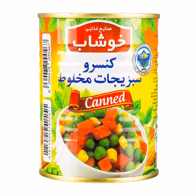 کنسرو سبزیجات مخلوط خوشاب 350 گرمی