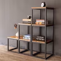 کتابخانه سه تیکه با ارتفاع90 و 60 و 30 و عمق 30سانتیمتر (مناسب برای خانه و اداره و محل کار و...)