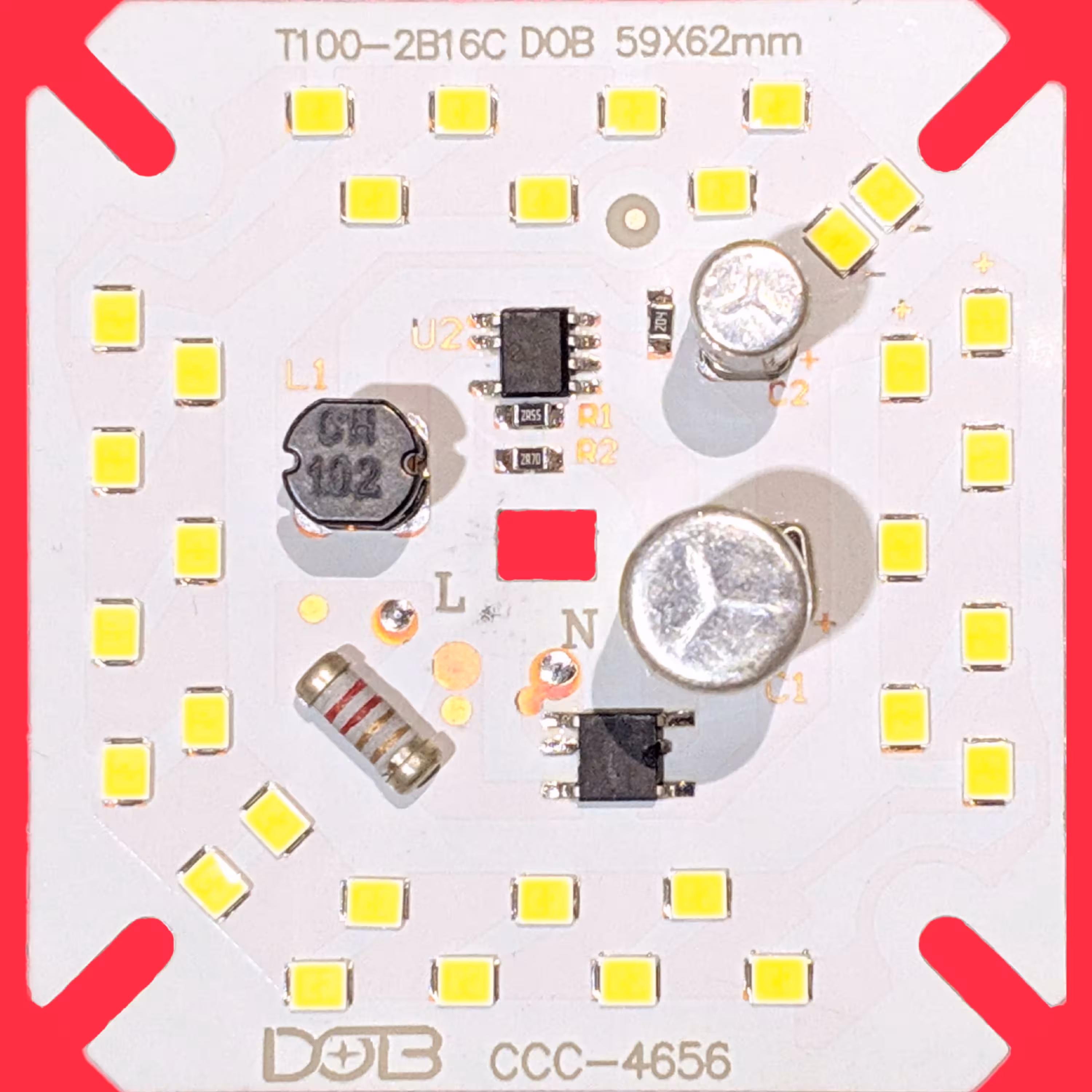 چیپ LED DOB CCC 30W سفید (ال ای دی دی او بی 30 وات) برد خازن دار