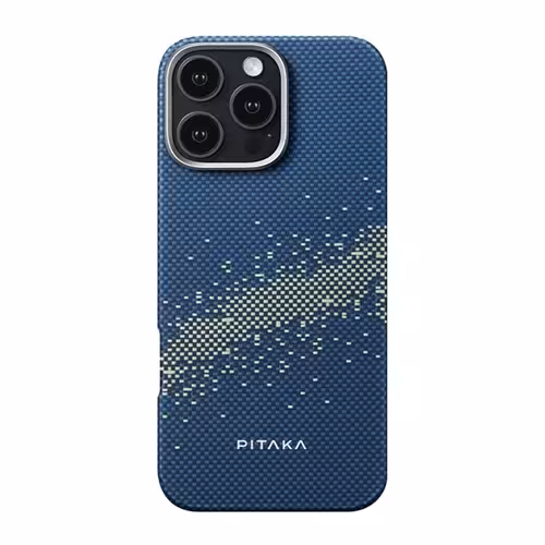 قاب آیفون 16 پرو مکس برند پیتاکا مدلPITAKA StarPeak Tactile Woven（Milky way galaxy） مناسب برای Apple iPhone 16 Pro Max
