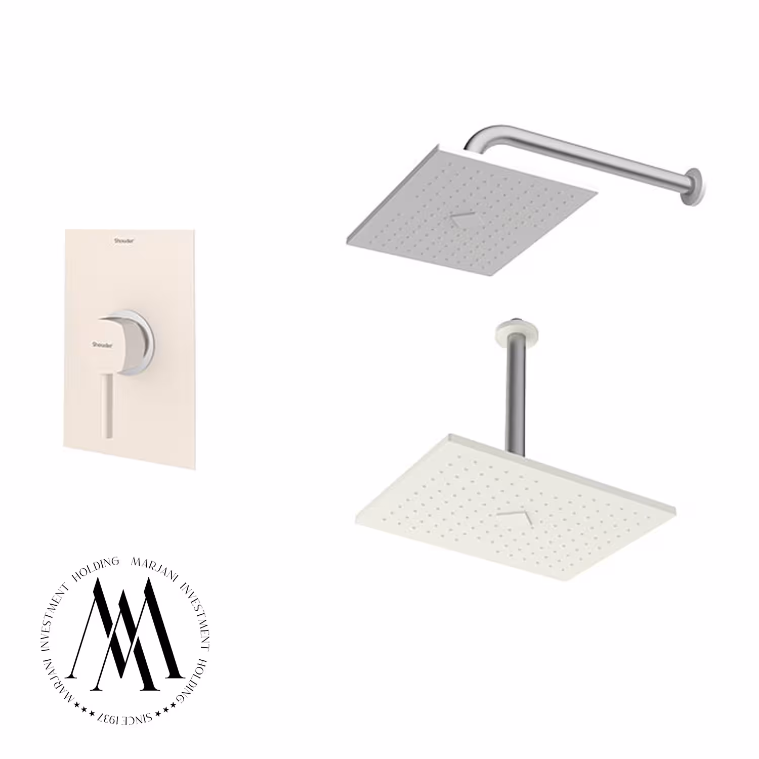 شیر حمام توکار شودر مدل رومر ABS تیپ 1 (شیری کروم)