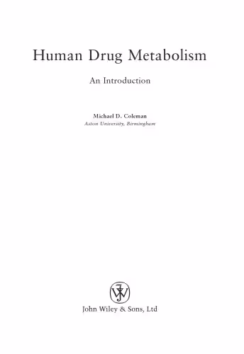 خرید و دانلود نسخه کامل کتاب Human Drug Metabolism: An Introduction