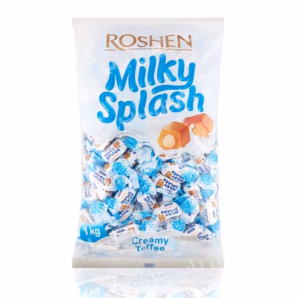 شکلات پذیرایی میلکی اسپلش با مغز شیری یک کیلویی milkey splash