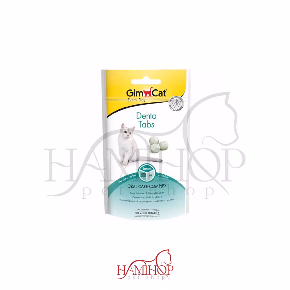 قرص مراقبت از دندان گربه جیم کت GimCat Denta Tabs وزن 40 گرم