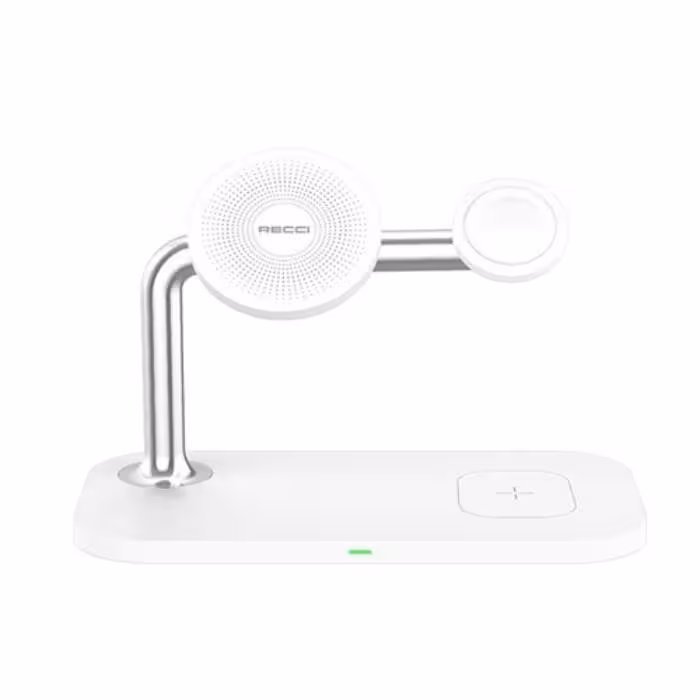 شارژر وایرلس مگنتی چندکاره 15 وات رسی Recci 3in1 Magnetic Wireless Charger Prestige RCW-20