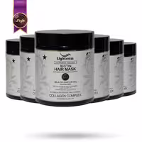 6 عدد ماسک مو لایتنس Lightness مدل بیوتین و روغن خاویار سیاه Biotin Black Caviar Oil حجم 1000 میلی لیتر (اورجینال)