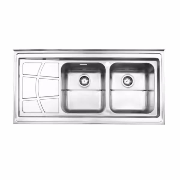 سینک دو لگنه فانتزی 762 روکار استیل البرز