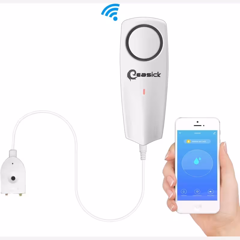سنسور و نشتی یاب هوشمند آب اتصال دارای برنامه WiFi 100dB برند Easick (پس کرایه)