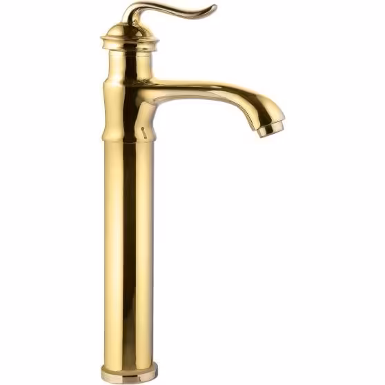 شیر روشویی اوج پایه بلند امپریال طلایی