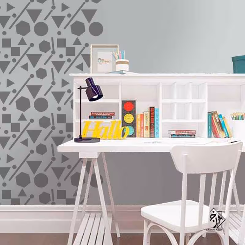 شابلون دیواری مدرن هندسی  کد862