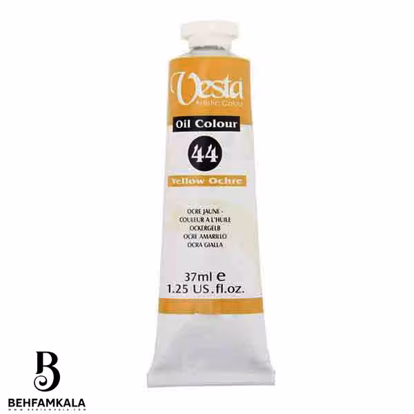 رنگ روغن وستا مدل Yellow Ochre 44 حجم 37 میلی لیتر