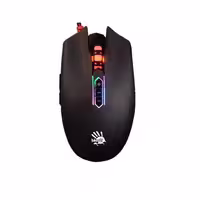ماوس مخصوص بازی ای فورتک مدل Q80، با نورپردازی RGB