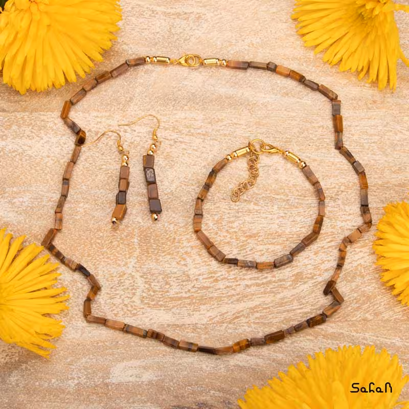 نیم ست سنگی برنجی