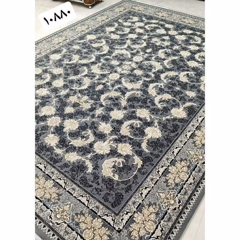 فرش ماشینی کاشان700شانه100درصدآکرلیک طرح ملک طوسی12متری(باارسال رایگان)