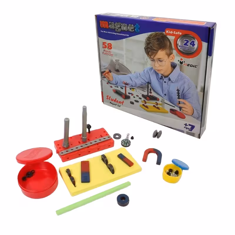 کیت آهنربایی دانش آموزی 58 قطعه