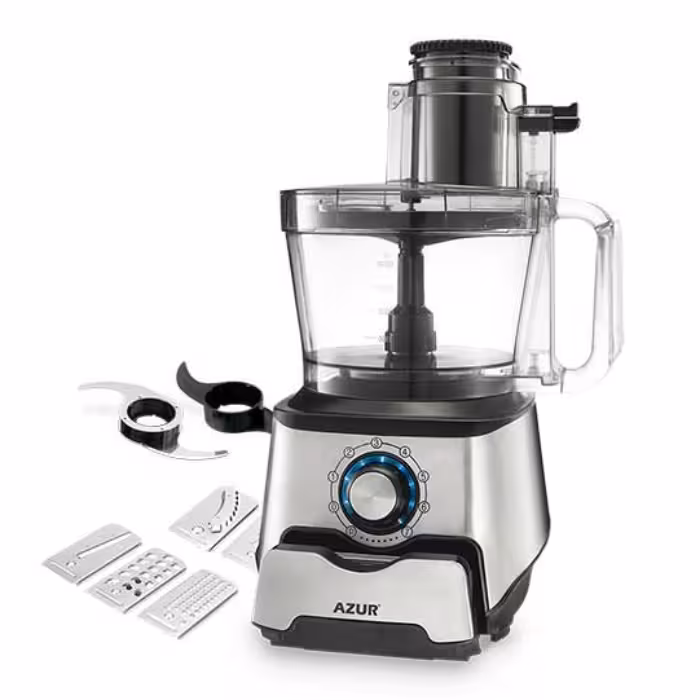 غذاساز چندکاره AZUR آزورتحت لیسانس فرانسه مدل AZ-280FP با موتور 1000 وات و هفت سرعت قابل تنظیم AZUR