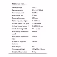 دریل چکشی فلکس مدل PD 2G 18.0-EC-HD/5.0 Set