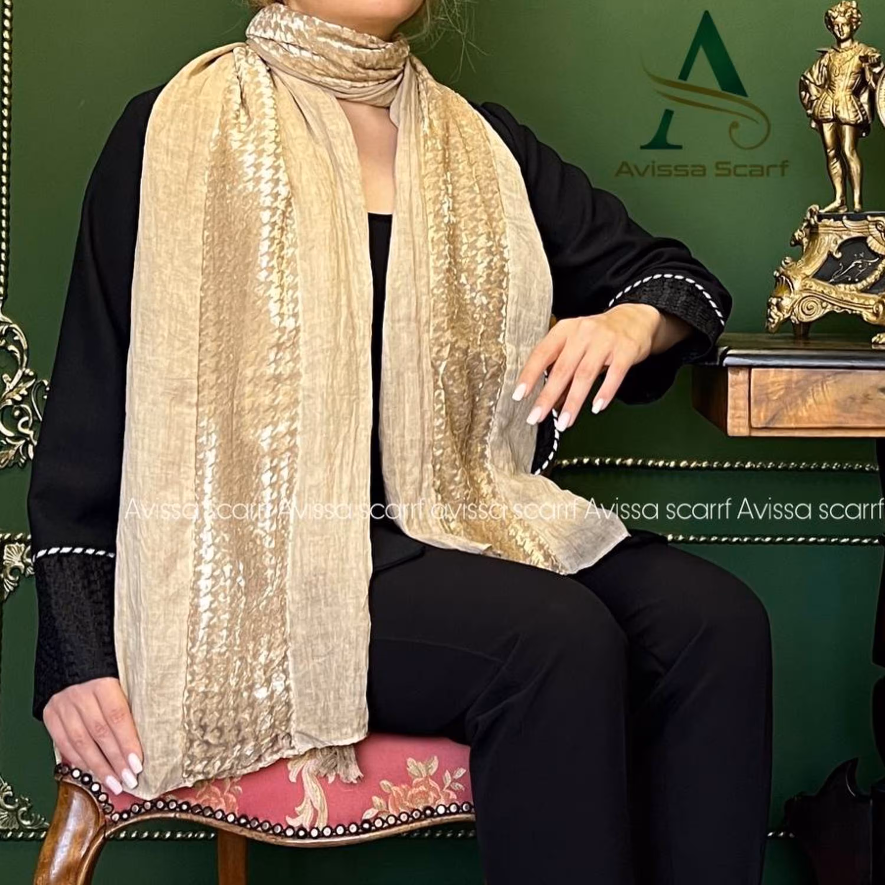 شال نخی مخمل دار8