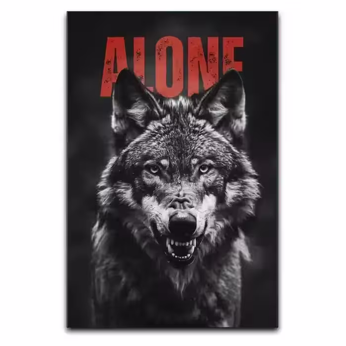 تابلو طرح گرگ Alone