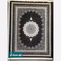 فرش 12متری 700شانه ماشینی کاشان نقشه زیبای مهرسرمه ایی مناسب دکوراسیون خاص