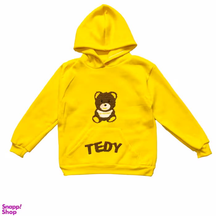هودی بچگانه تدی مدل Z رنگ زرد