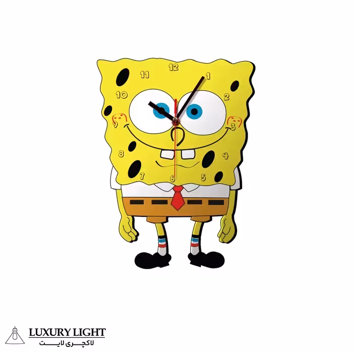 ساعت دیواری کودک باروچین طرح باب اسفنجی