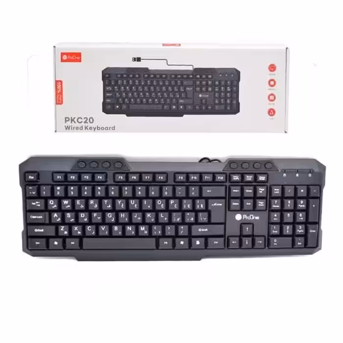 کیبورد سیم دار PRO ONE PKC20