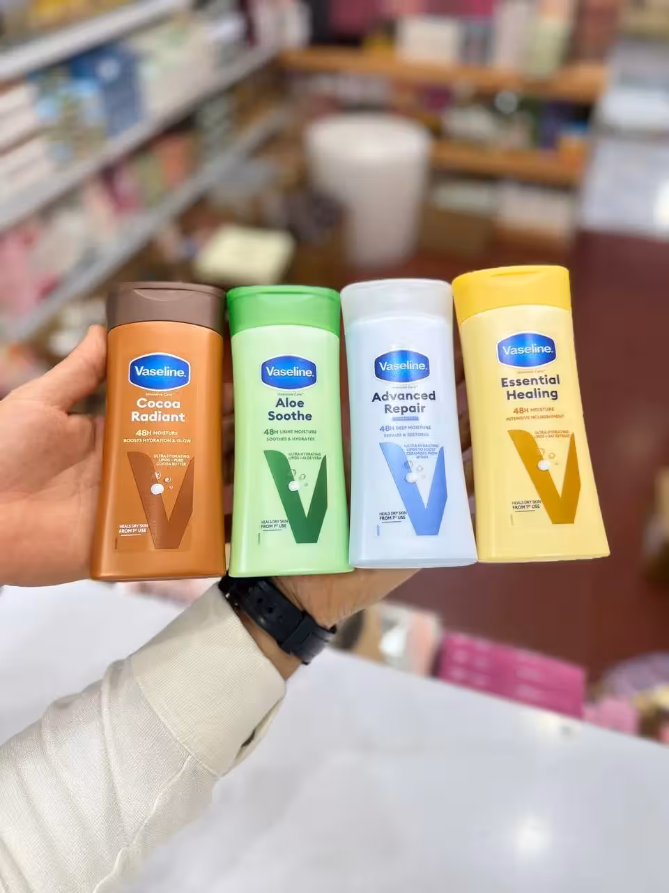 لوسیون بدن وازلین اصلی Vaseline Cocoa Glow Lotion 400ml